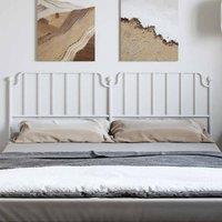 Berkfield Home Metal Headboard White 180 cm