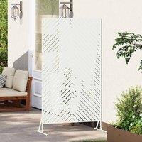 Berkfield Home Privacy Screen White 100x50x180 cm Steel | Size: 100 x 50 x 180 cm