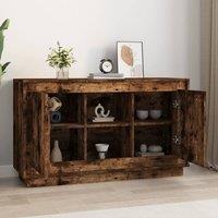 Berkfield Home Sideboard Smoked Oak 102x35x60 cm Engineered Wood in Brown | Size: 102 x 35 x 60 cm