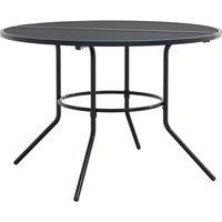 Berkfield Home Stackable Garden Chair Set 7 pcs Anthracite Powder-coated Steel in Black