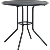 Berkfield Home Stackable Garden Chair Set 5 pcs Anthracite Powder-coated Steel in Black