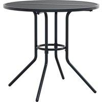 Berkfield Home Stackable Garden Chair Set 3 pcs Anthracite Powder-coated Steel in Black