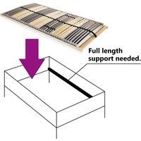 Berkfield Home Slatted Bed Base with 42 Slats 7 Zones 100x200 cm