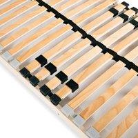 Berkfield Home Slatted Bed Bases 2 pcs with 28 Slats 7 Zones 70x200 cm in Beige
