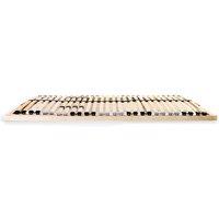 Berkfield Home Slatted Bed Bases 2 pcs with 28 Slats 7 Zones 90x200 cm in Light Tan