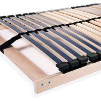 Berkfield Home Slatted Bed Bases 2 pcs with 42 Slats 7 Zones 90x200 cm in Brown