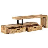 Berkfield Home TV Stand Solid Wood Mango in Brown