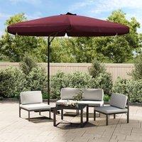 Berkfield Home Garden Parasol with Steel Pole 300 cm Bordeaux Red