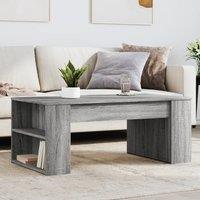 Berkfield Home Coffee Table Grey Sonoma 102x55x42 cm Engineered Wood | Size: 102 x 55 x 42 cm