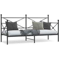 Berkfield Home Day Bed without Mattress Black 75x190 cm Steel