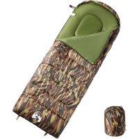 Berkfield Home Sleeping Bag for Adults Camping 3-4 Seasons in Green
