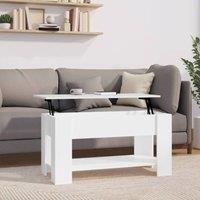 Berkfield Home Coffee Table High Gloss White 101x49x52 cm Engineered Wood | Size: 101 x 49 x 52 cm