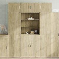 Berkfield Home Storage Cabinet Sonoma Oak 80x42.5x225 cm Engineered Wood in Brown