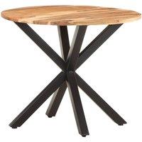 Berkfield Home Side Table 68x68x56 cm Solid Acacia Wood in Brown | Size: 68 x 68 x 56 cm
