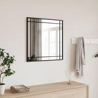 Berkfield Home Wall Mirror Black 60x60 cm Square Iron