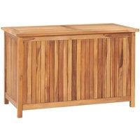 Berkfield Home Garden Storage Box 90x50x58 cm Solid Teak Wood in Brown | Size: 90 x 50 x 58 cm