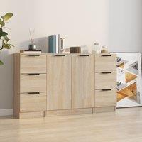 Berkfield Home Sideboards 3 pcs Sonoma Oak Engineered Wood in Brown