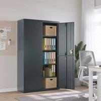 Berkfield Home File Cabinet Anthracite 105x40x180 cm Steel in Black | Size: 105 x 40 x 180 cm