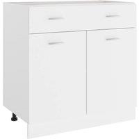 Berkfield Home Drawer Bottom Cabinet White 80x46x81.5 cm Engineered Wood