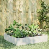 Berkfield Home Garden Raised Bed White 100x100x33.5 cm Steel
