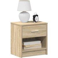 Berkfield Home Bedside Cabinets 2 pcs with Drawer Sonoma Oak 39x28x41 cm in Grey | Size: 39 x 28 x 41 cm