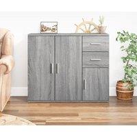 Berkfield Home Sideboard Grey Sonoma 91x29.5x75 cm Engineered Wood