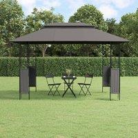 Berkfield Home Gazebo with Roof Anthracite 400x300x270 cm Steel in Black | Size: 400 x 300 x 270 cm
