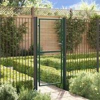 Berkfield Home Fence Gate Steel 100x200 cm Green