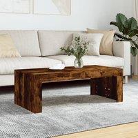 Berkfield Home Coffee Table Smoked Oak 102x50x36 cm Engineered Wood in Brown | Size: 102 x 50 x 36 cm