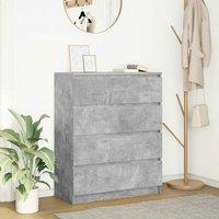 Berkfield Home Sideboard Concrete Grey 80x35x99 cm Engineered Wood | Size: 80 x 35 x 99 cm