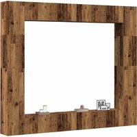 Berkfield Home Wall Mounted TV cabinets 8 pcs Old Wood Engineered Wood in Brown