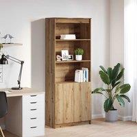 Berkfield Home Highboard Artisan Oak 70x35x180 cm Engineered Wood in Brown | Size: 70 x 35 x 180 cm
