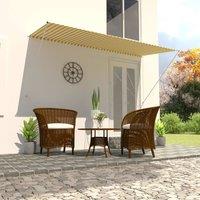 Berkfield Home Retractable Awning 300x150 cm Yellow & White