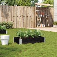 Berkfield Home Garden Planter Black 100x50 cm Solid Wood Pine