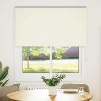 Berkfield Home Roller Blind Blackout Off-White 125x130 cm Fabric Width 121.6 cm Polyester in White