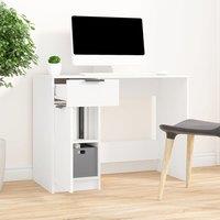 Berkfield Home Desk White 100x50x75 cm Engineered Wood | Size: 100 x 50 x 75 cm