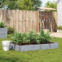 Berkfield Home Garden Planter Grey 150x100 cm Solid Wood Pine