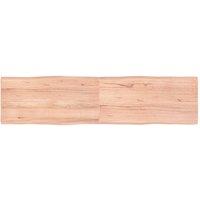 Berkfield Home Table Top Light Brown 160x40x(2-4)cm Treated Solid Wood Live Edge