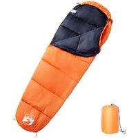 Berkfield Home Mummy Sleeping Bag for Adults Camping 3 Seasons in Orange