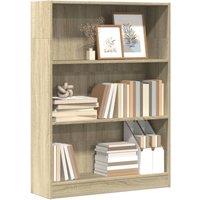 Berkfield Home Bookcase Sonoma Oak 80x24x109 cm Engineered Wood in Brown | Size: 80 x 24 x 109 cm