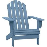 Berkfield Home Garden Adirondack Chair Solid Fir Wood Blue