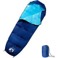 Berkfield Home Mummy Sleeping Bag for Adults Camping 3 Seasons in Blue