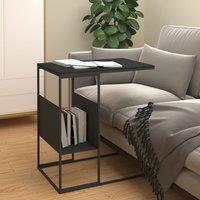 Berkfield Home Side Table Black 55x36x59.5 cm Engineered Wood