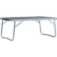 Berkfield Home Folding Camping Table Grey Aluminium 60x40 cm