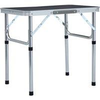 Berkfield Home Folding Camping Table Grey Aluminium 60x45 cm