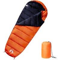 Berkfield Home Mummy Sleeping Bag for Adults Camping 3 Seasons in Orange