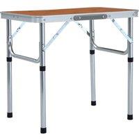 Berkfield Home Folding Camping Table Aluminium 60x45 cm in Brown