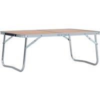Berkfield Home Folding Camping Table Brown Aluminium 60x40 cm