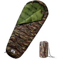 Berkfield Home Mummy Sleeping Bag for Adults Camping 3 Seasons in Green