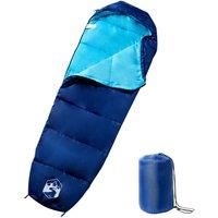 Berkfield Home Mummy Sleeping Bag for Adults Camping 3 Seasons in Blue